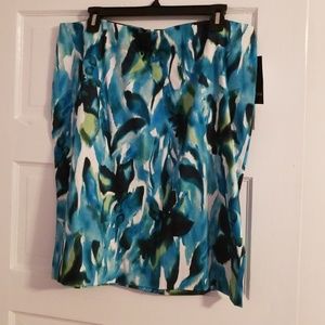 Skirt in blue watercolor design